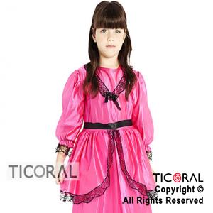 DISFRAZ DAMA ANTIGUA NI�A FUCSIA CAND TALLE 2 x 1